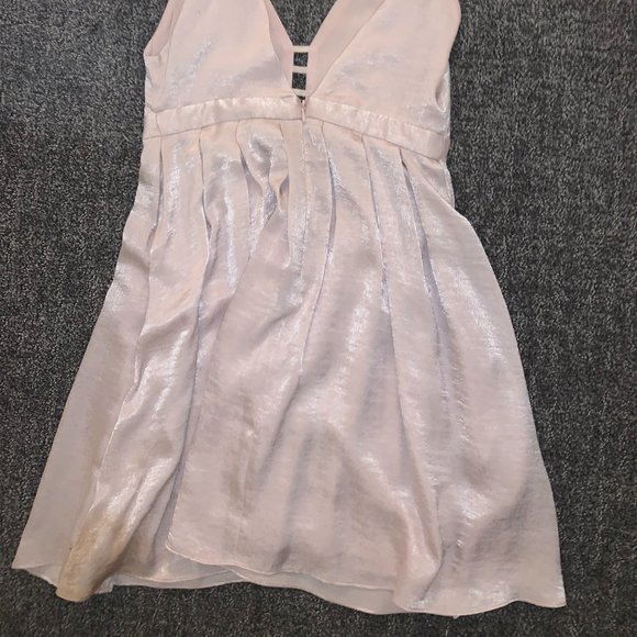 Light pink free people silky mini dress/ size 2 - Picture 2 of 3